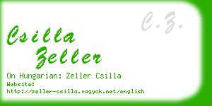 csilla zeller business card